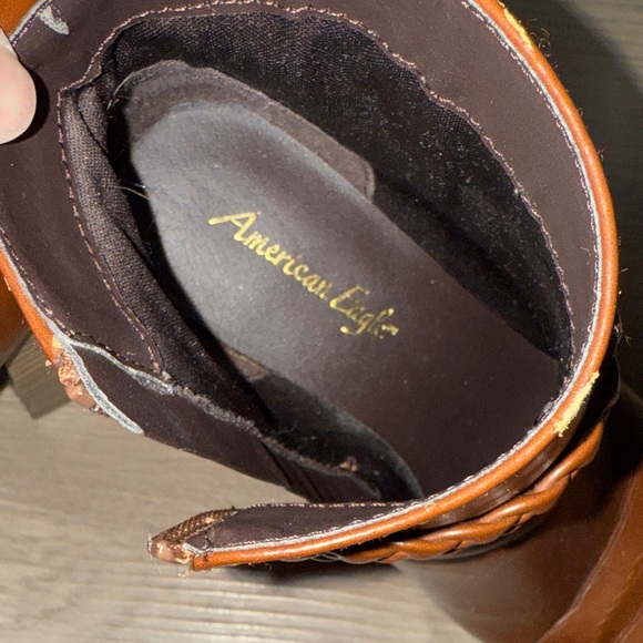 American Eagle Outfitters Brown Ankle Boots with Braided Strap - Picture 10 of 10